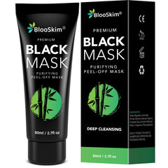 Blooskim Blackhead Remover Mask with charcoal peel-off for deep cleansing pores