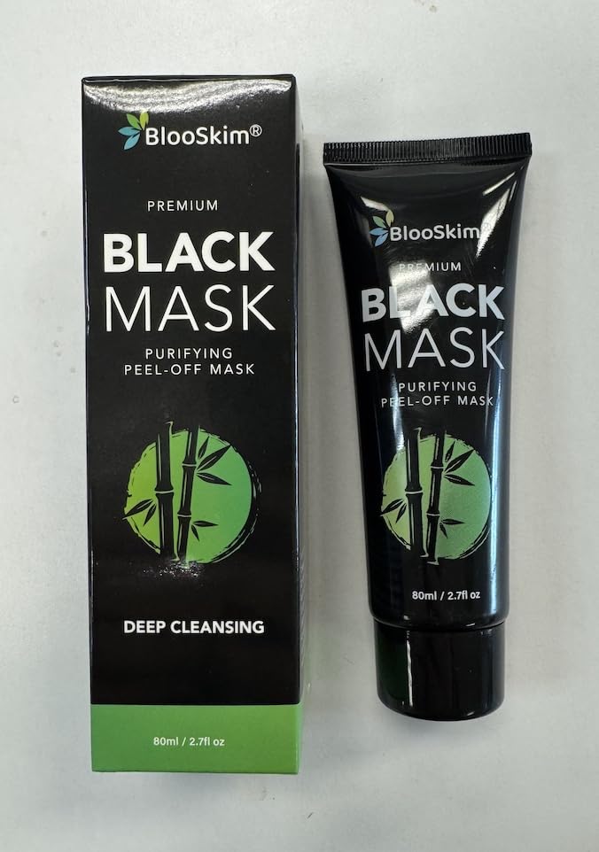 Blooskim face mask application closeup showing even spread for all skin types