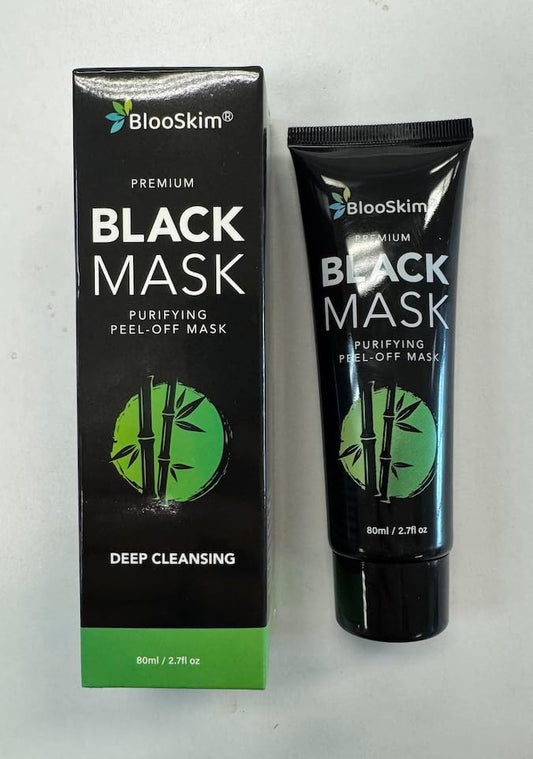 Blooskim face mask application closeup showing even spread for all skin types