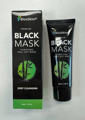Blooskim face mask application closeup showing even spread for all skin types