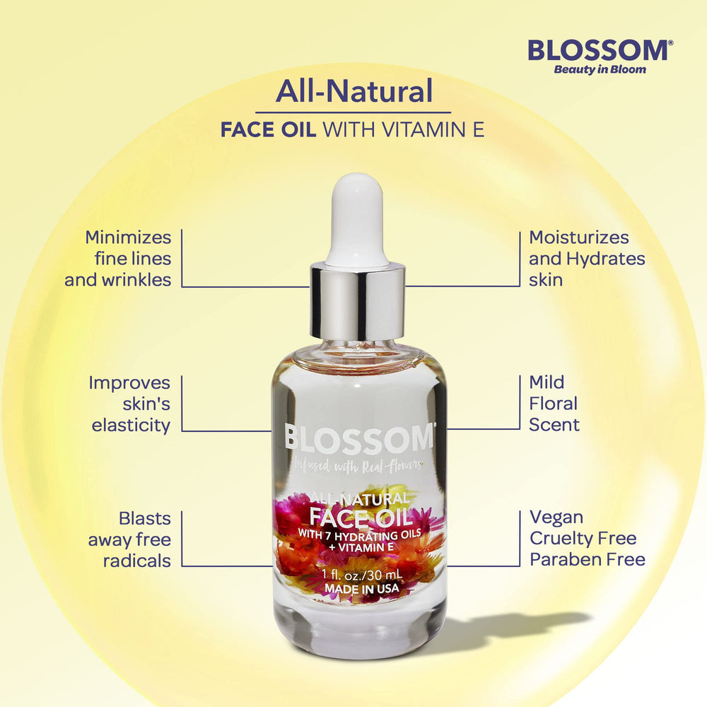 Blossom face oil cruelty-free skincare essential for daily routine.