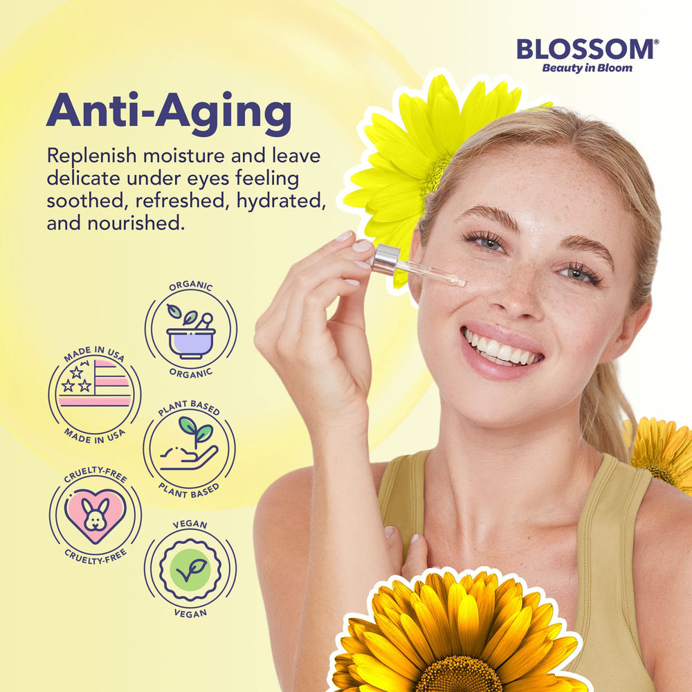 Blossom face oil moisturizing hydration for balanced skin tone.