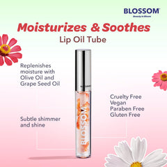 Blossom Lip Oil 2-pack display with coconut and watermelon flavors.