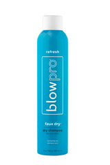 Blowpro Faux Dry Shampoo brush-in action blends powder for a clean finish.