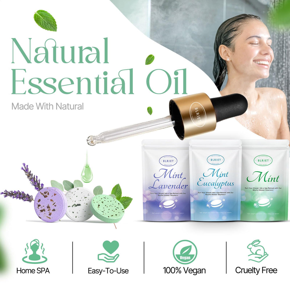 BLRIET eucalyptus-mint steamers in packaging for fresh spa aroma