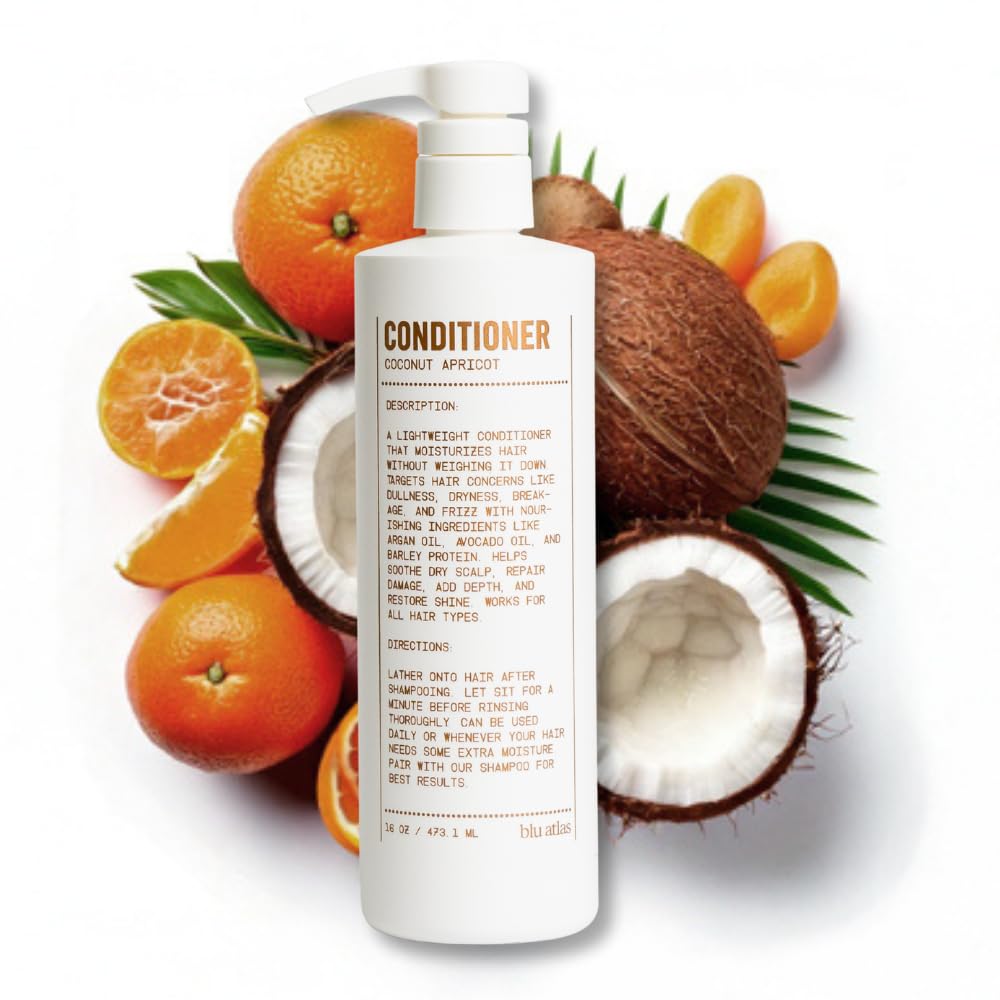 Blu Atlas Men's Natural Conditioner bottle front with nourishing formula