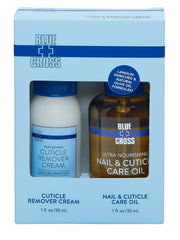 Blue Cross cuticle remover cream 1oz bottle softens cuticles for smoother nails