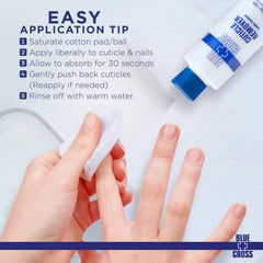 Blue Cross Nail bed moisturizer drops hydrate cuticles and nails.