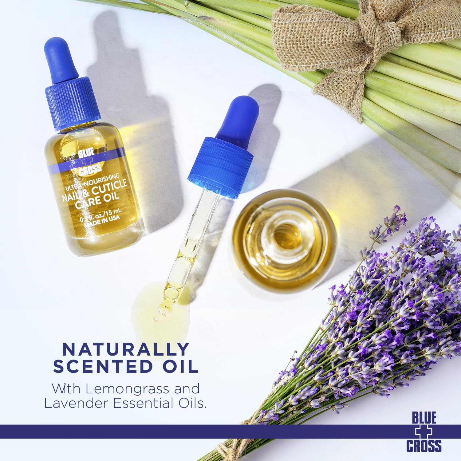 Blue Cross Oil ingredients blend delivers olive, hemp, avocado oils for deep hydration