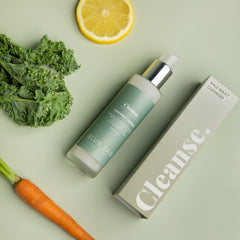 Blue Sage Kale Milky Cleanser closeup of creamy texture and milky formula