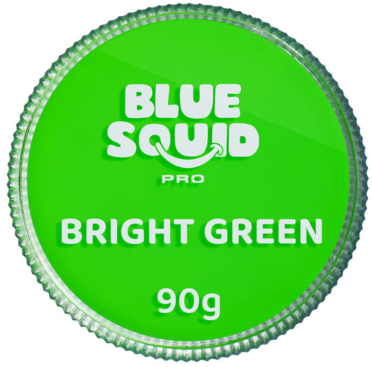 Blue Squid PRO face paint in bright green 90g, ideal for bold designs.