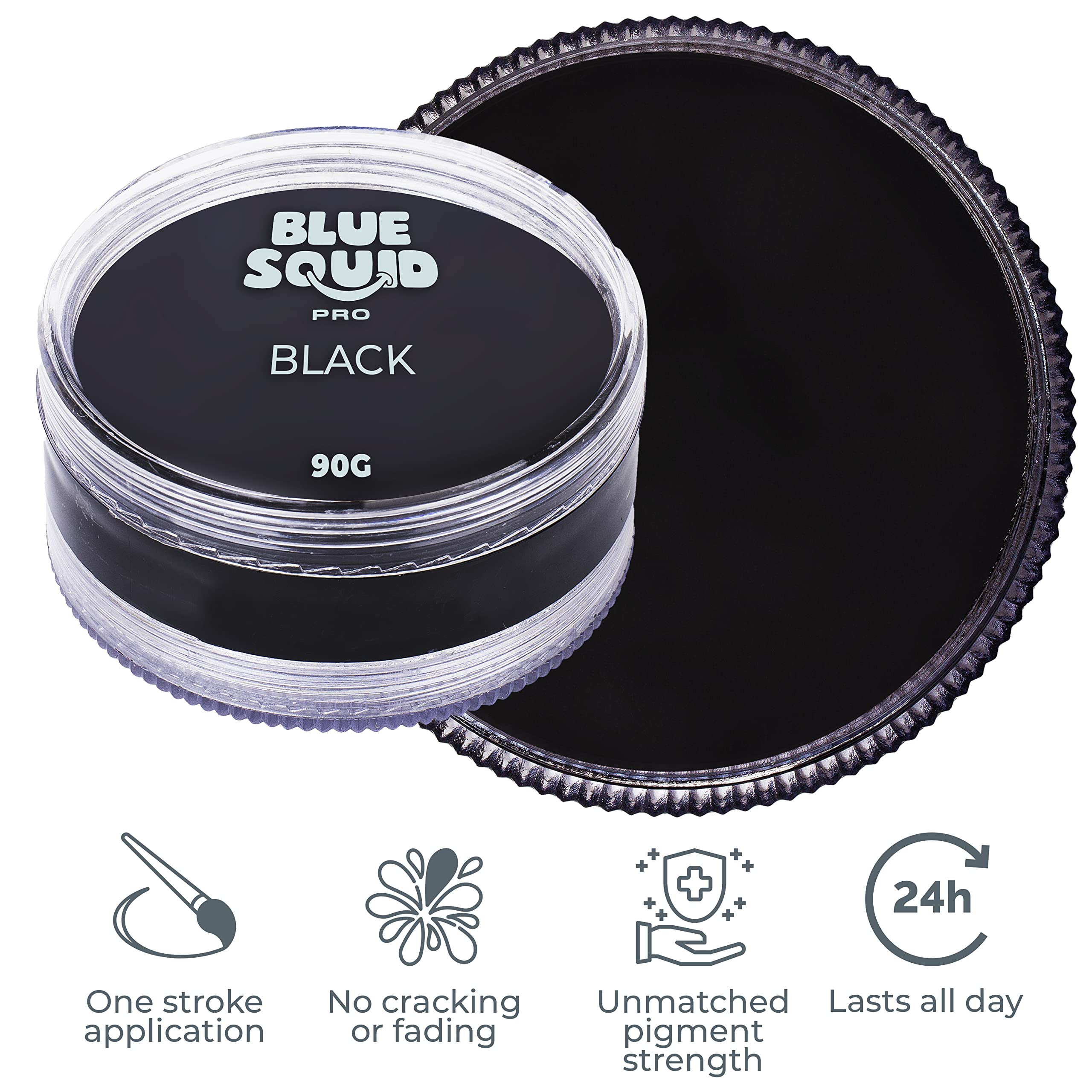 Blue Squid PRO black paint being removed with damp cloth for easy wash-off.