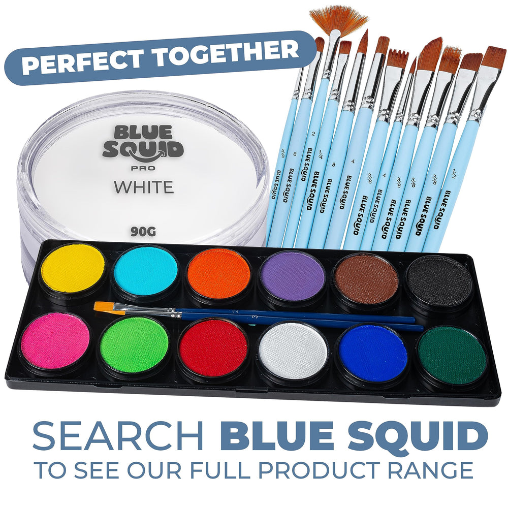 Blue Squid PRO White close-up shows creamy, smooth texture.
