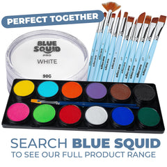 Blue Squid PRO White close-up shows creamy, smooth texture.