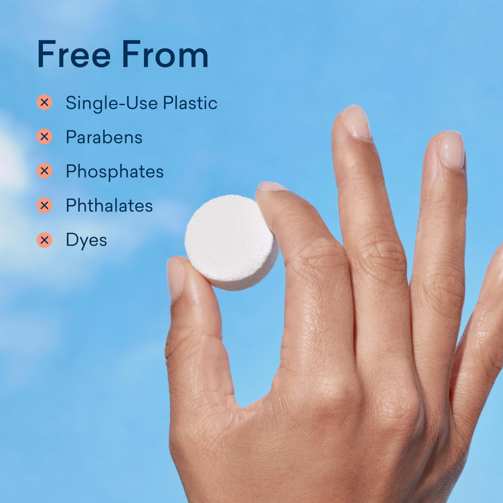 BLUELAND 9 oz foaming hand soap created from one tablet.