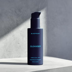 Blueprint Bryan Johnson Gentle Cleanser gel texture shown for a refreshing daily cleanse.