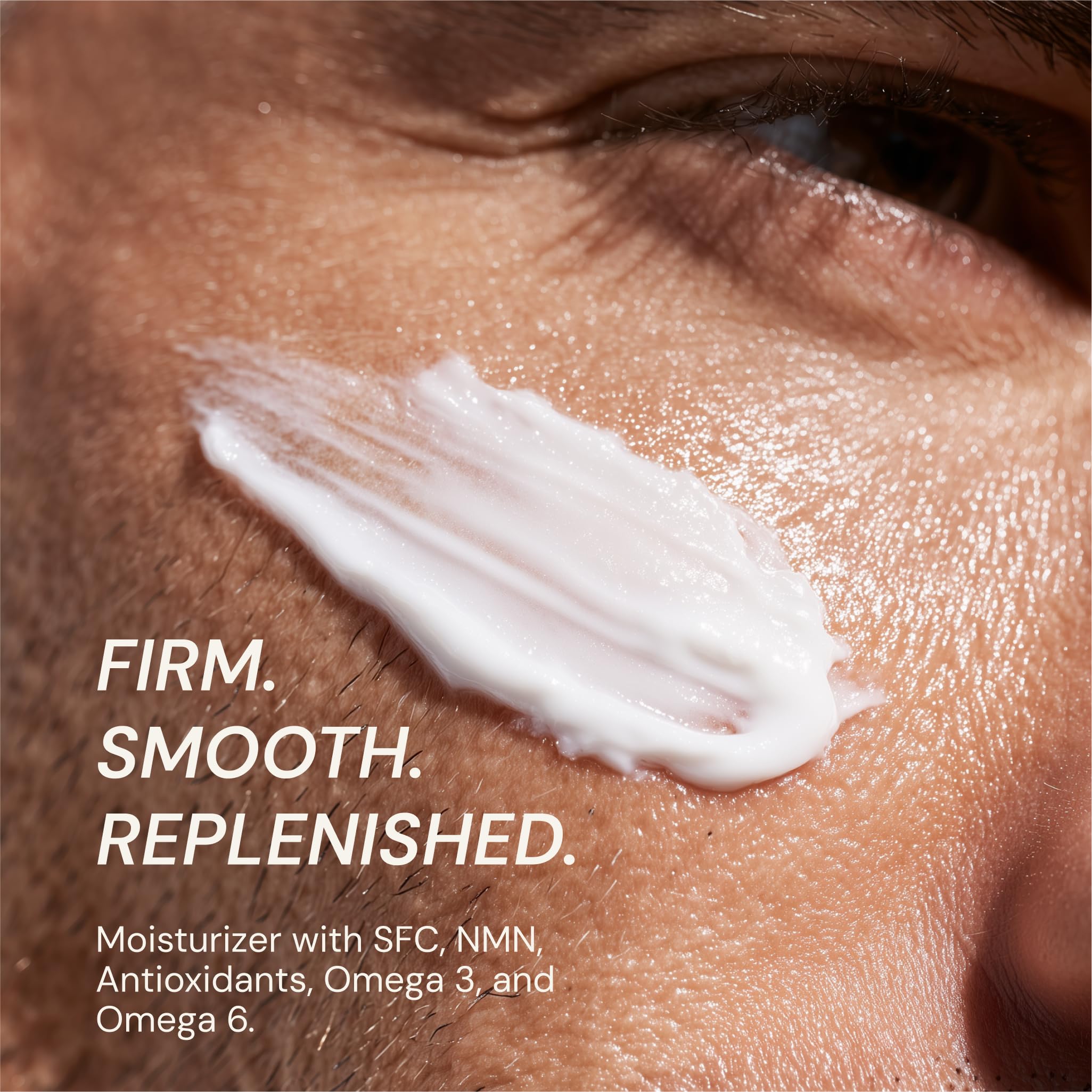 Applying Blueprint Bryan Johnson moisturizer on clean skin for daily use.