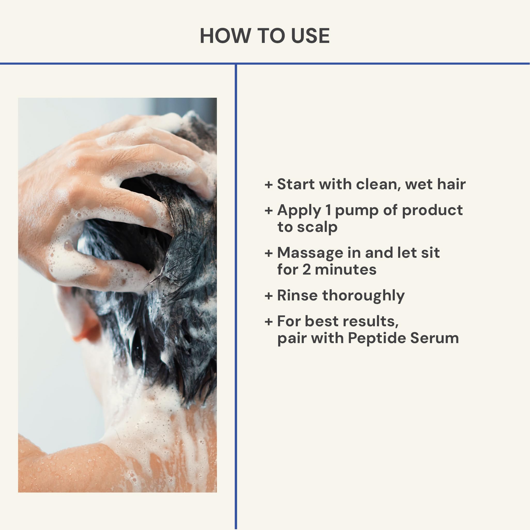 Blueprint Bryan Johnson Peptide Shampoo fragrance-free label, ideal for sensitive scalps.