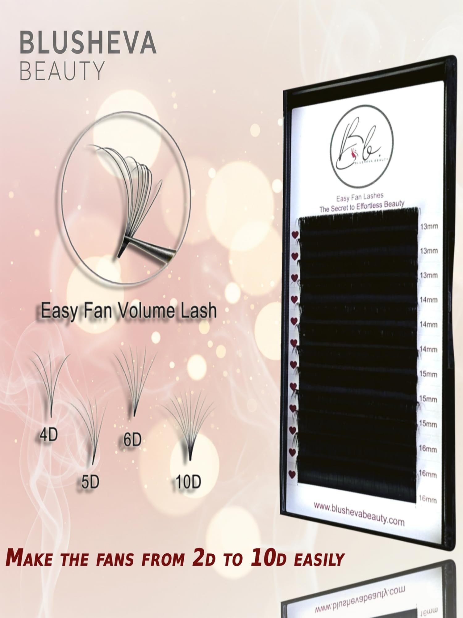 Blusheva Beauty application demonstration on model illustrating consistent volume benefit