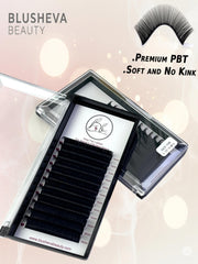 Blusheva Beauty lash fans on tweezers demonstrating instant bloom and speed benefit