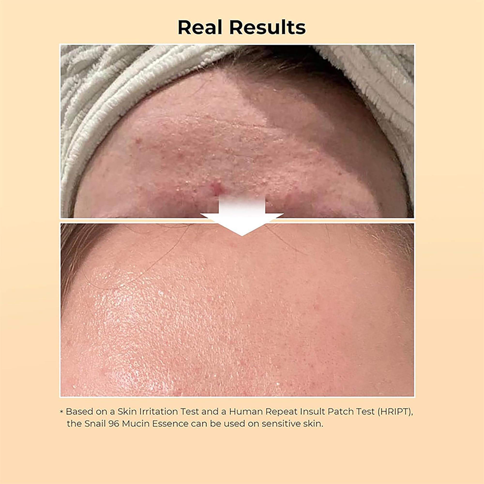 Packaging back of Blusheva Snail Mucin Serum notes size 100ml and usage tips.