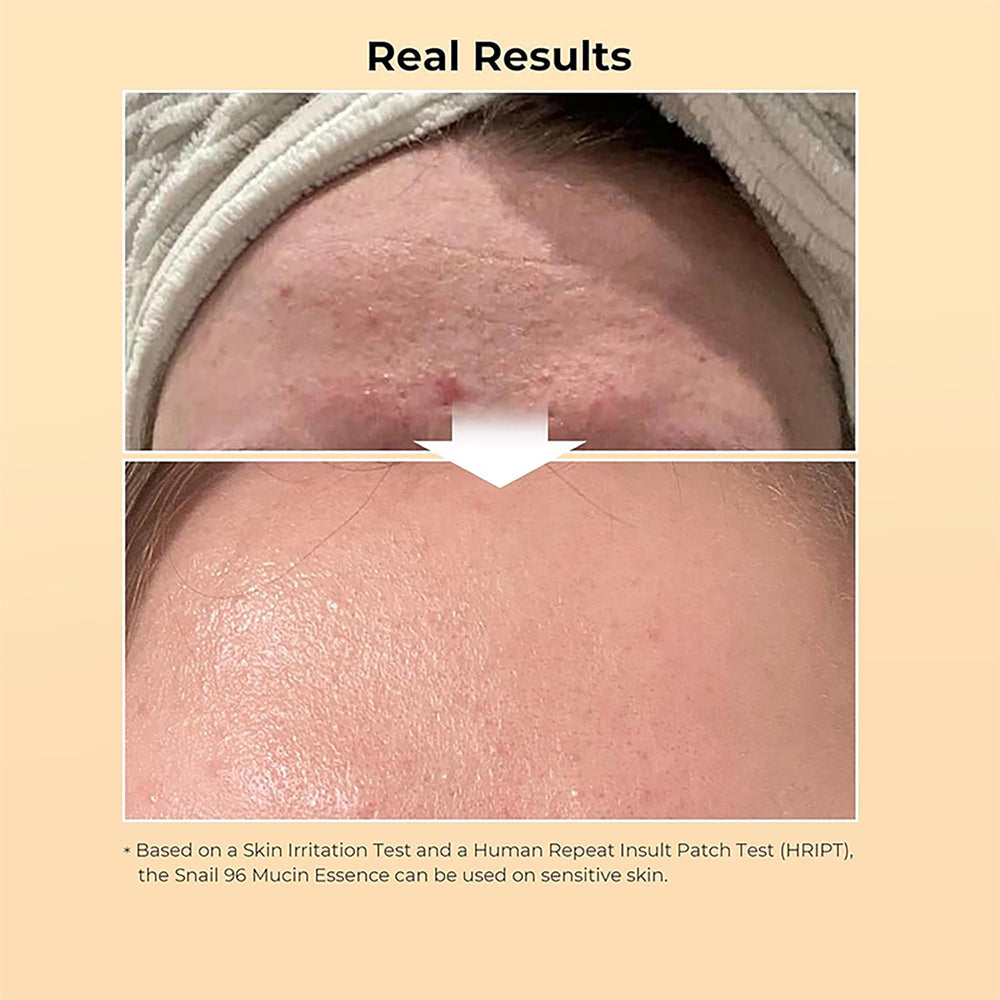 Packaging back of Blusheva Snail Mucin Serum notes size 100ml and usage tips.