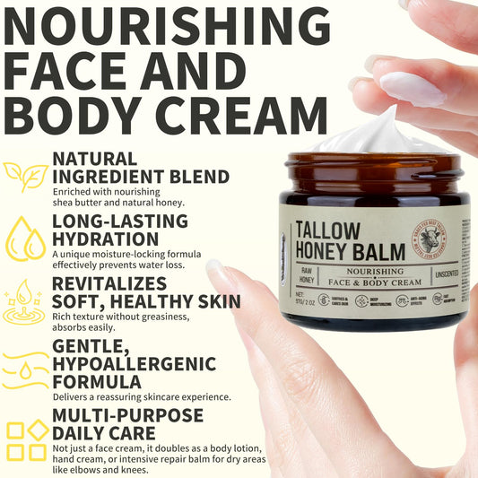 BMDYJK whipped-tallow-honey-cream close-up for fast-absorbing moisture.