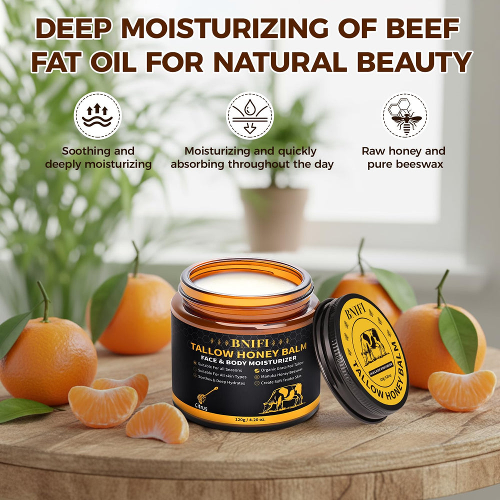 Texture close-up of BNIFI balm shows rich, creamy consistency for easy application.