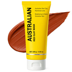 Boaccy Australian Red Clay Mask jar highlights mineral-rich formula for radiant skin