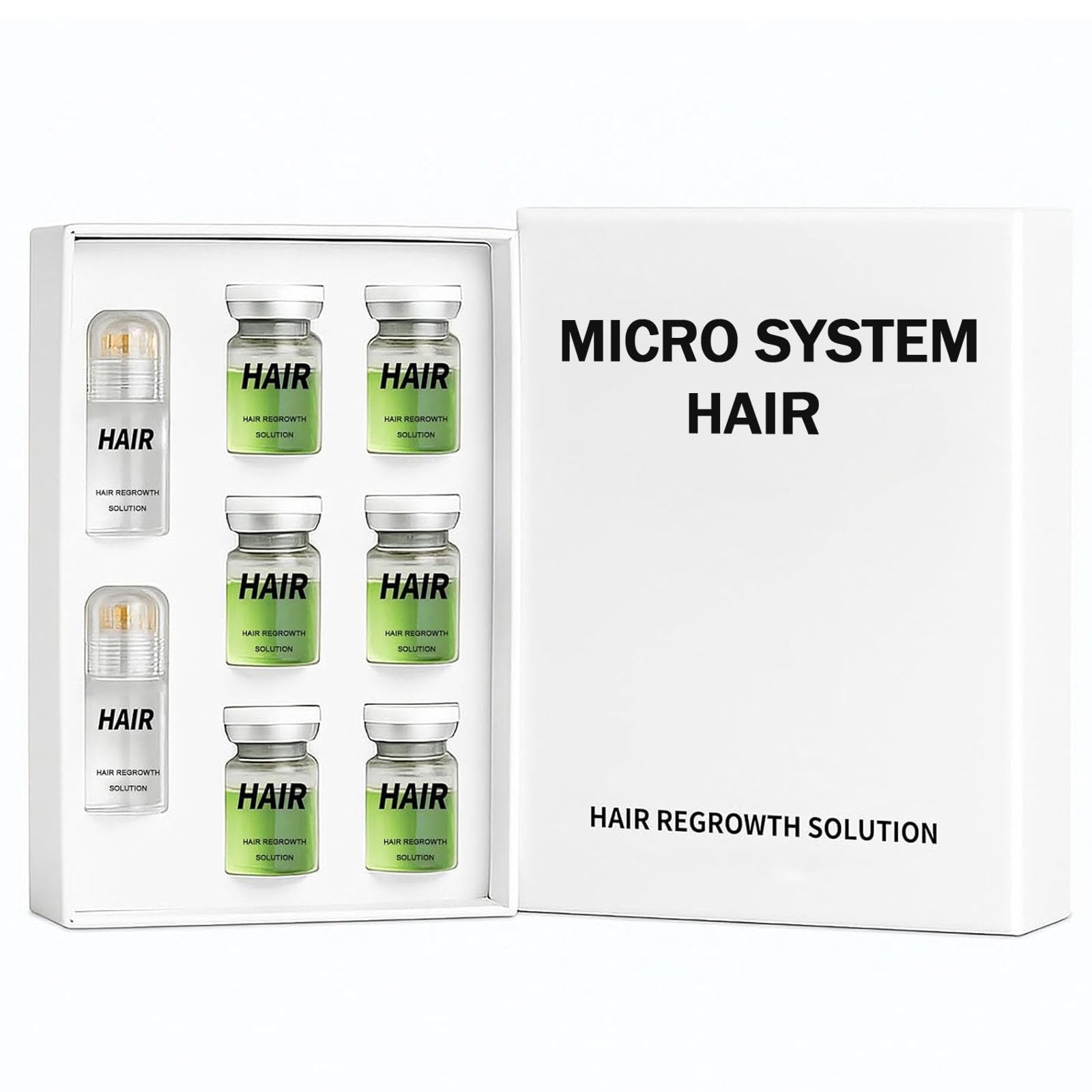 Boaccy Hair Regrowth Serum Bottle for easy scalp application and potential fullness.