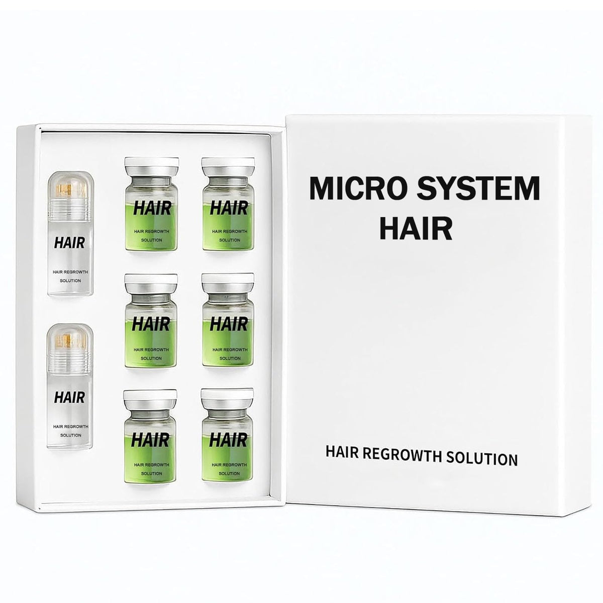Boaccy Hair Regrowth Serum Bottle for easy scalp application and potential fullness.