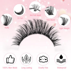 Boahankuke wispy lash clusters come in two styles for versatile looks.