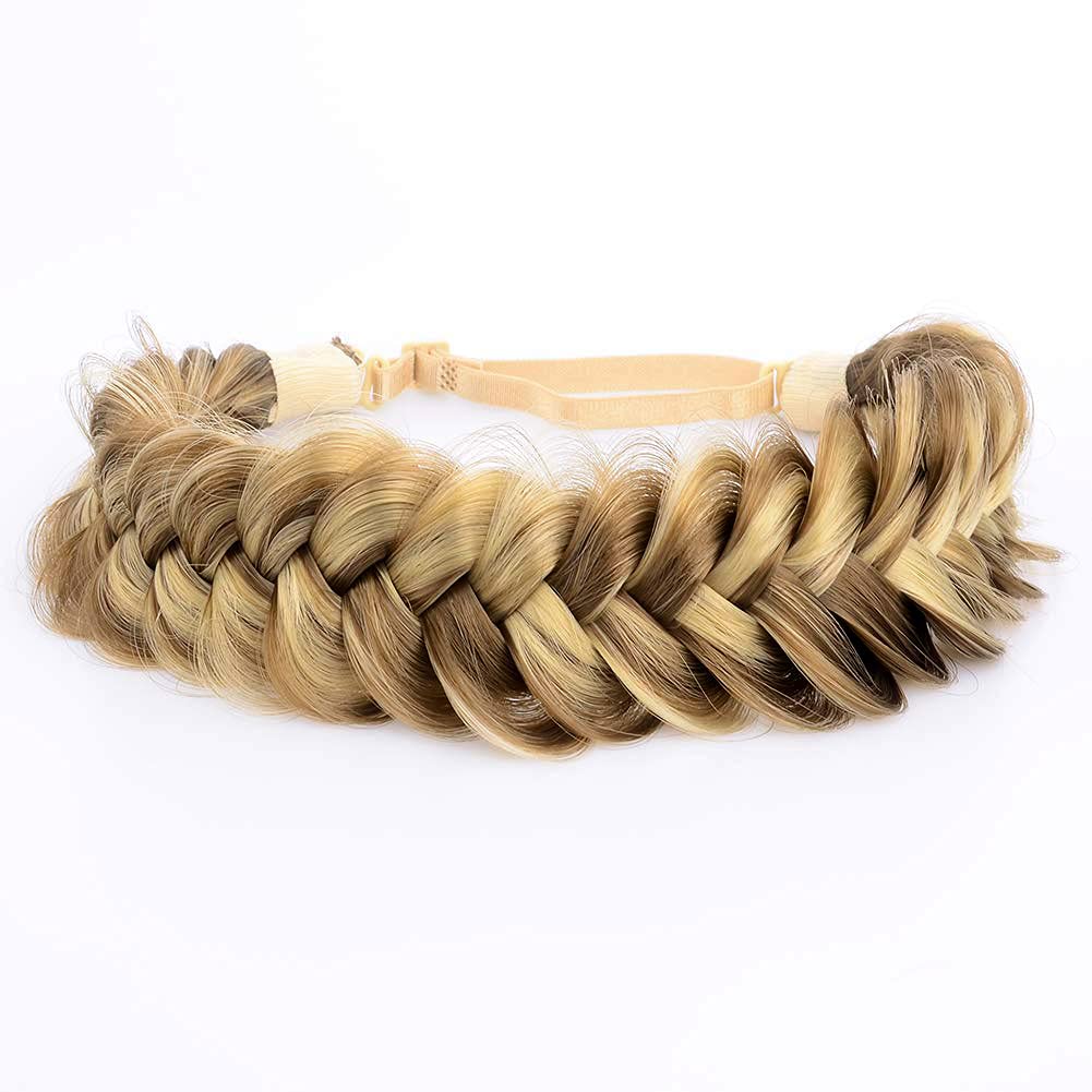 BOBIYA Messy Wide 2-Strands headband front view shows durable braided detail for everyday wear.