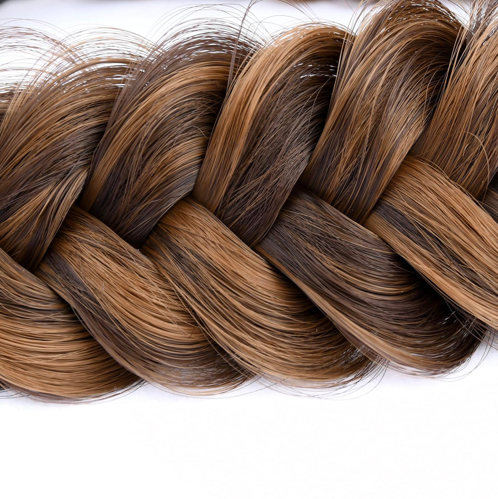BOBIYA Messy Wide 2-Strand Headband, Chocolate Toast, heat-resistance detail