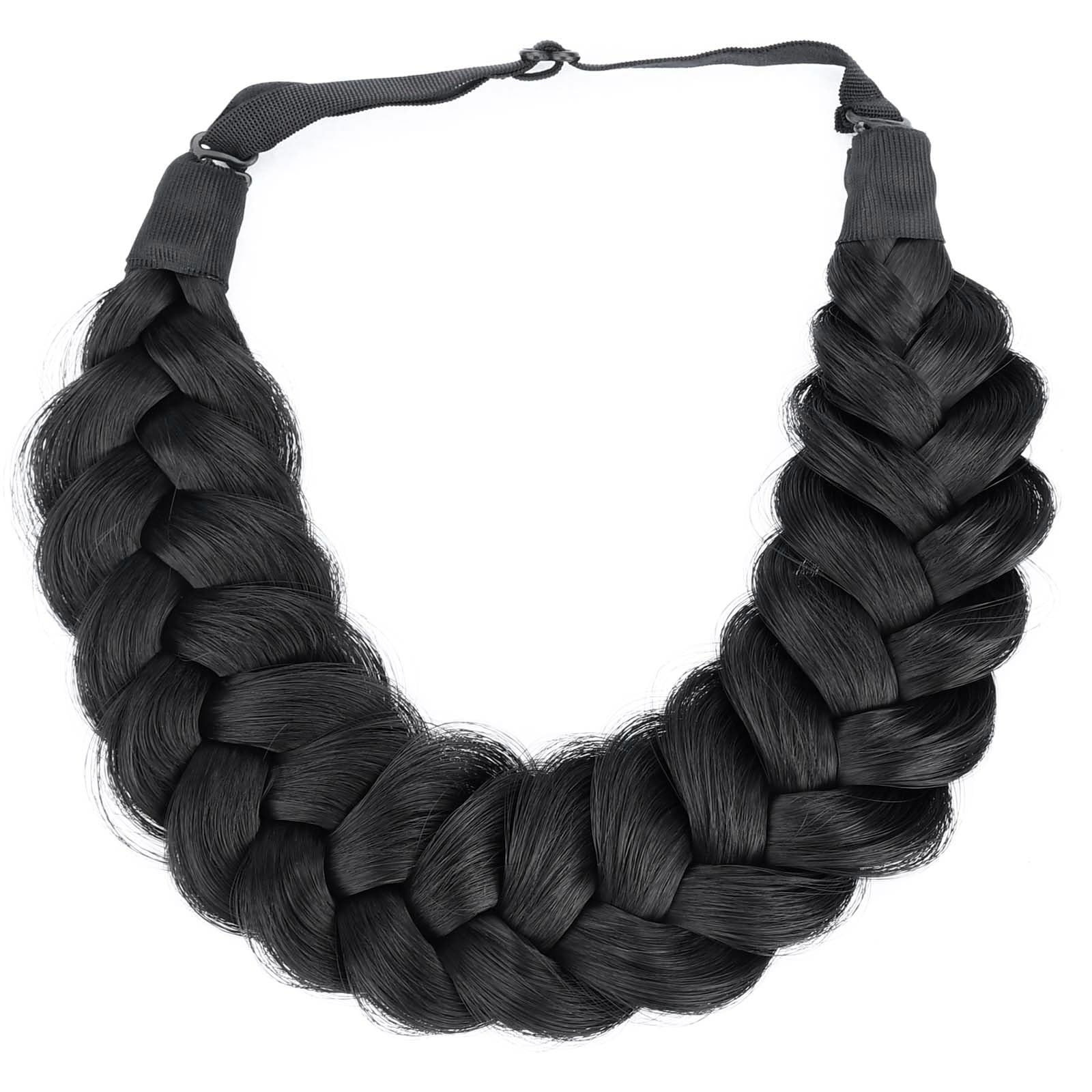 BOBIYA Messy Wide 2 Strands Headband in classic black shown on a model for everyday wear