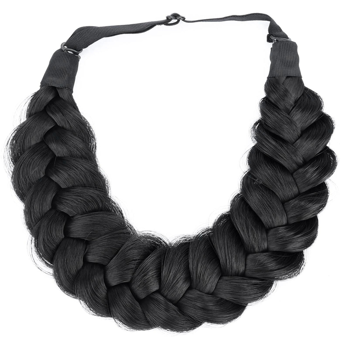 BOBIYA Messy Wide 2 Strands Headband in classic black shown on a model for everyday wear