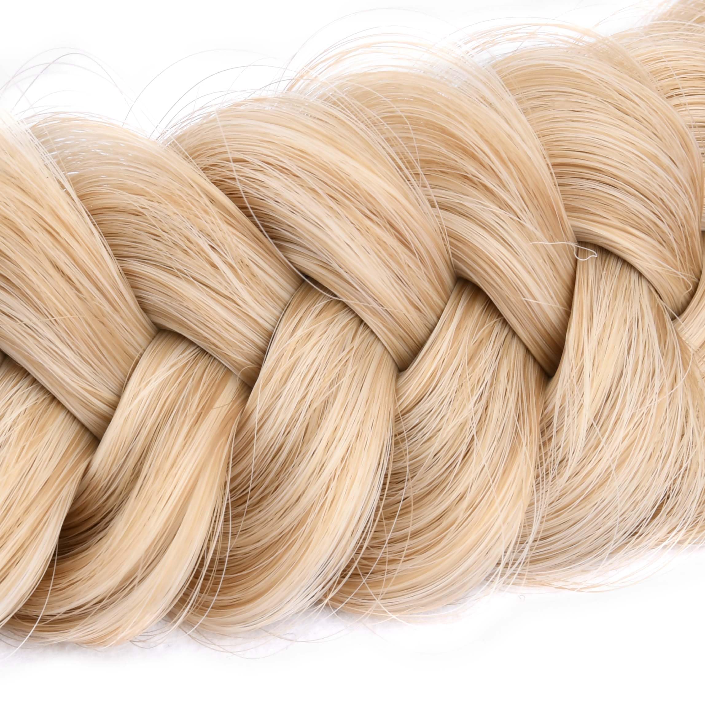 BOBIYA real-hair-like synthetic headband close-up highlighting hair-like fibers