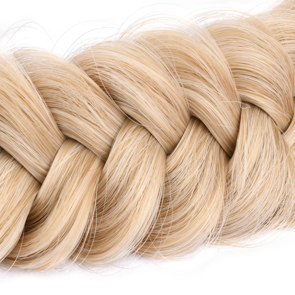 BOBIYA real-hair-like synthetic headband close-up highlighting hair-like fibers
