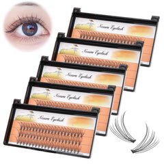 Bodermincer 10D cluster lashes showcase bold volume for a natural look.