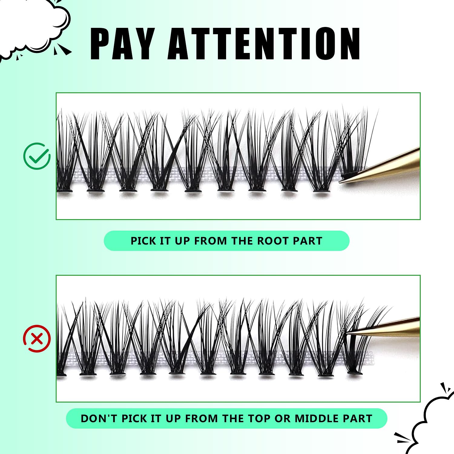 Bodermincer easy application with tweezers for DIY lash artists
