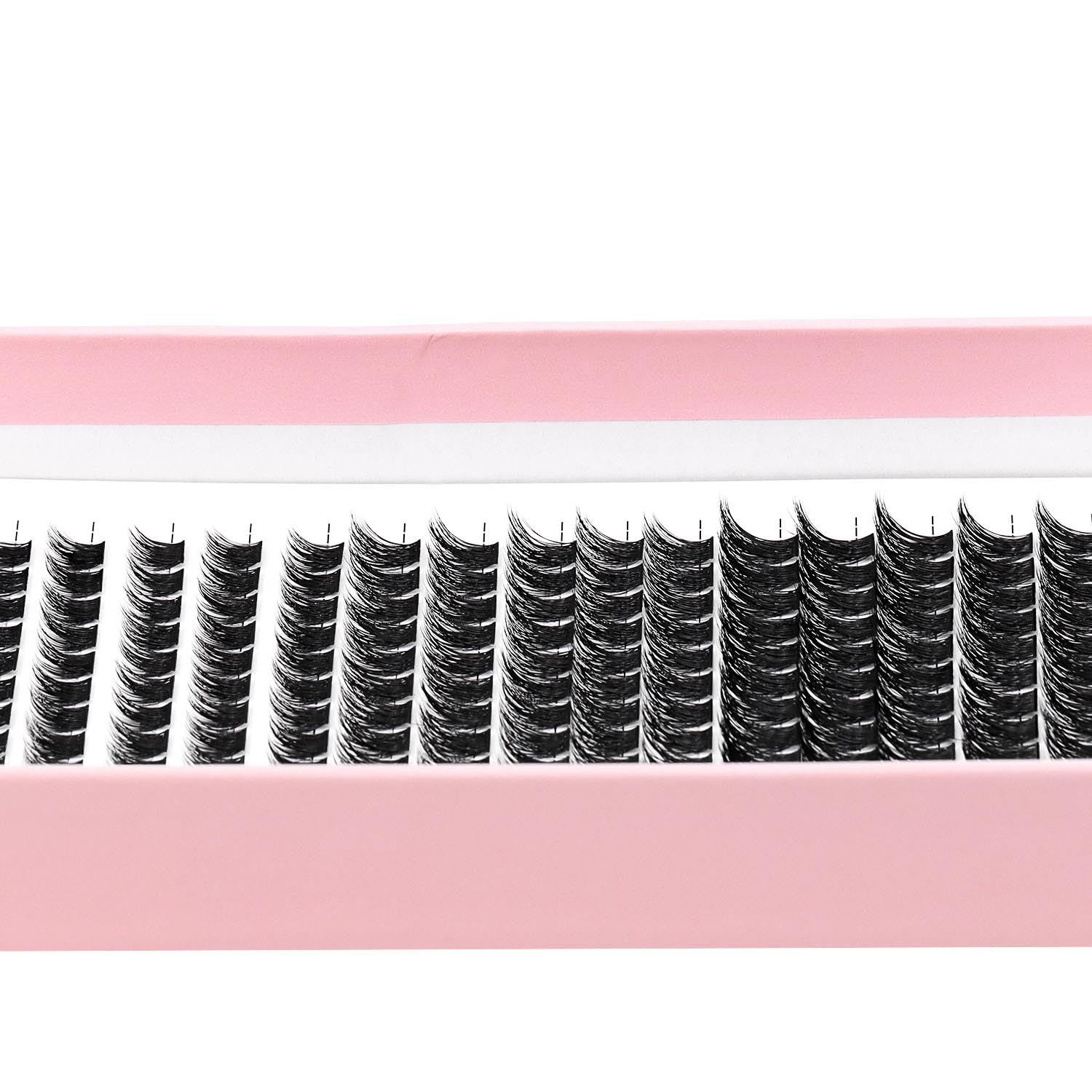 Bodermincer lash clusters application view, easy pickup for quick, precise styling.