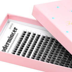 Bodermincer lash clusters closeup, soft and realistic lashes for comfortable wear.