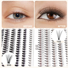 Bodermincer Lash Extension 8-9mm set for subtle enhancement.