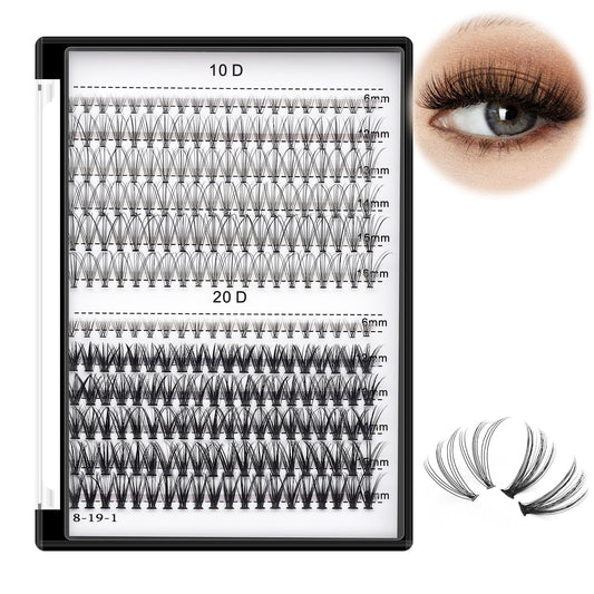 Bodermincer 240pcs C curl 8-9mm lash extensions for natural fullness.