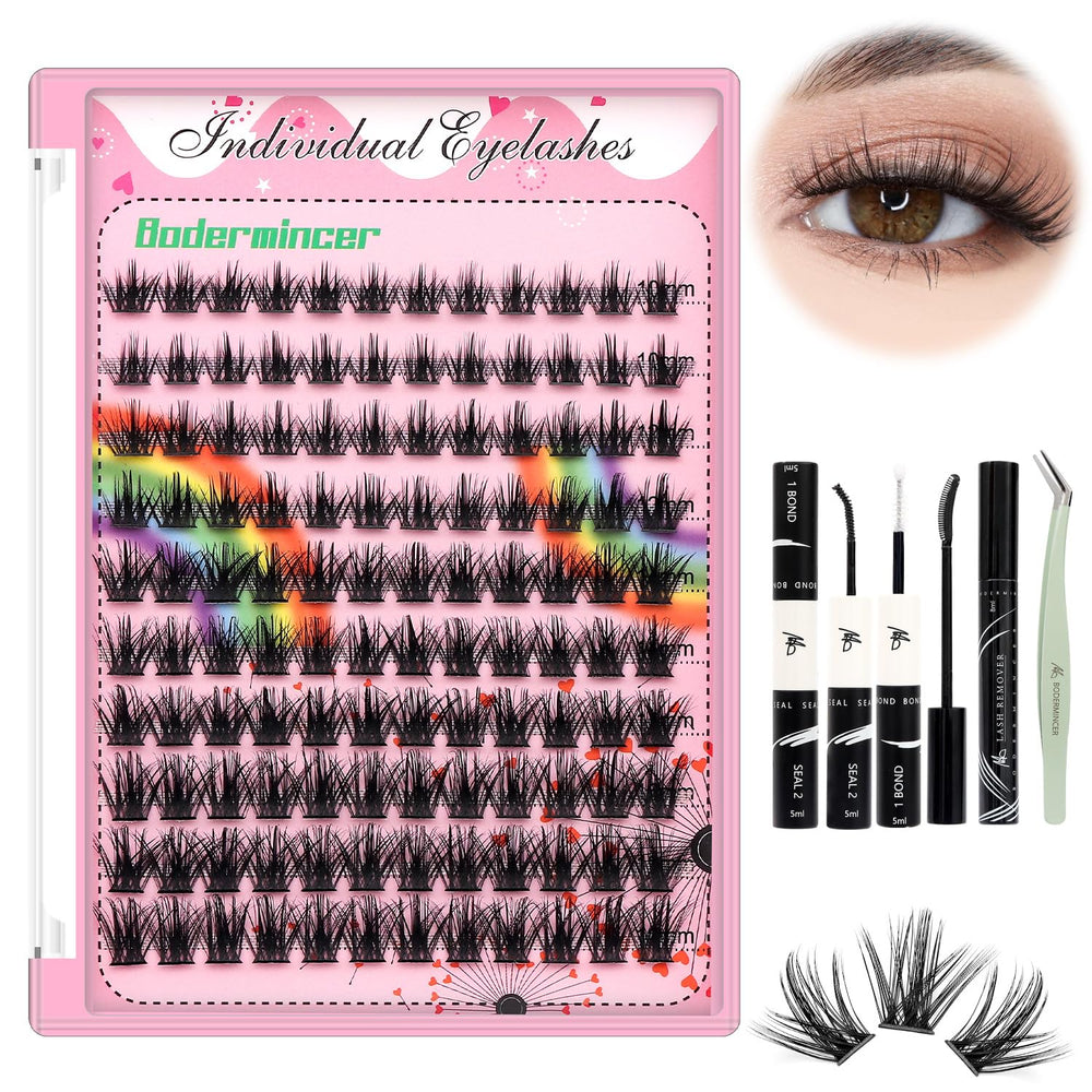 Bodermincer lashes clusters 12-14mm mixed with gentle, layered length.