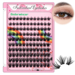 Bodermincer lashes clusters 14-16mm mixed for bolder wispy edge.