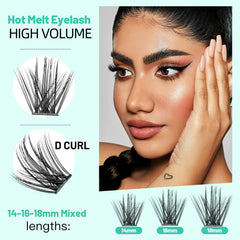 Bodermincer lashes clusters kit 8-20mm ready for design variety.
