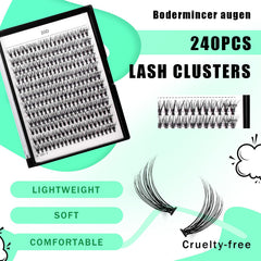 Bodermincer mixed-length tray cluster lashes for versatile styles