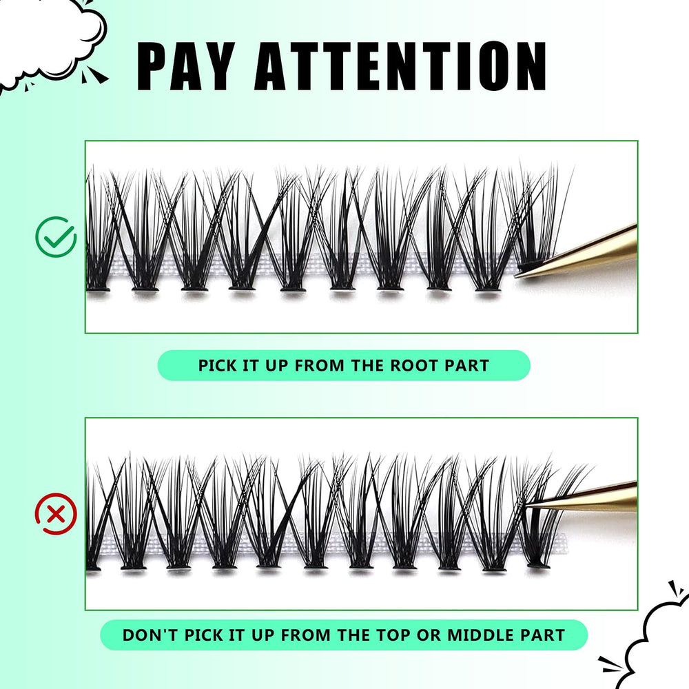 Bodermincer professional use cluster lashes on a tray
