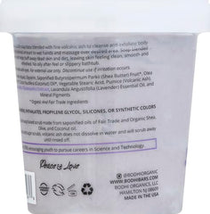 BODHI volcanic ash exfoliation texture shows natural scrub for smoother skin.